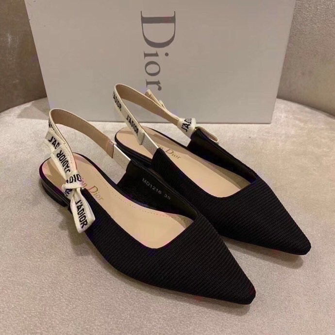 Dior J'Adior Embroidered Lace Halter Heels Slide Sandal (Replica)