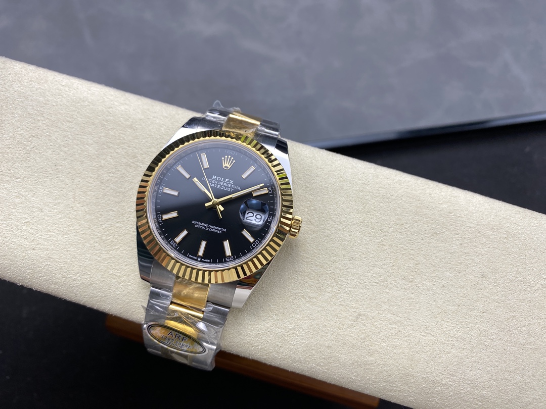 Rolex Datejust 41 Black Dial Fluted Bezel 126333 0013 Men's Watch