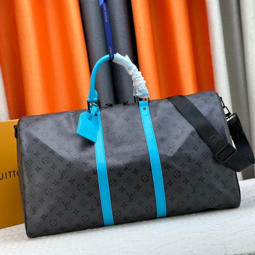 Louis Vuitton Keepall Bandouli猫re 45 Travel Bag M11481 M11480 M11482 M41418 Monogram Eclipse Reverse