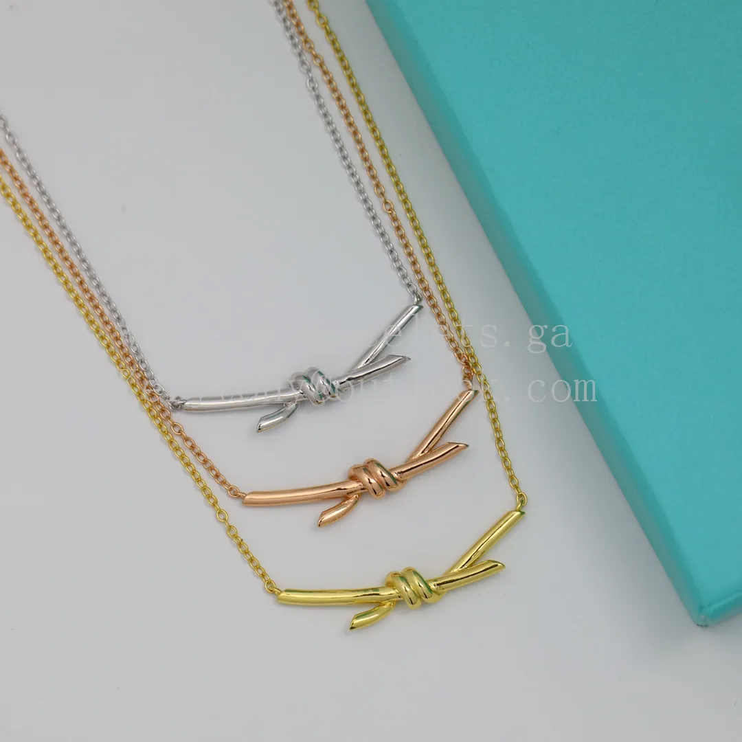 Tiffany Knot Pendant in Yellow Gold/Rose Gold/White Gold