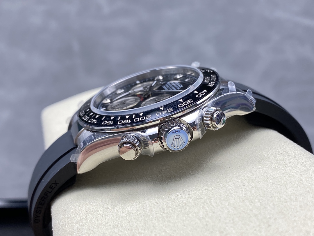 Rolex Daytona 116519 White Gold Automatic Black Dial Diamonds 40mm Mens Replica Watch