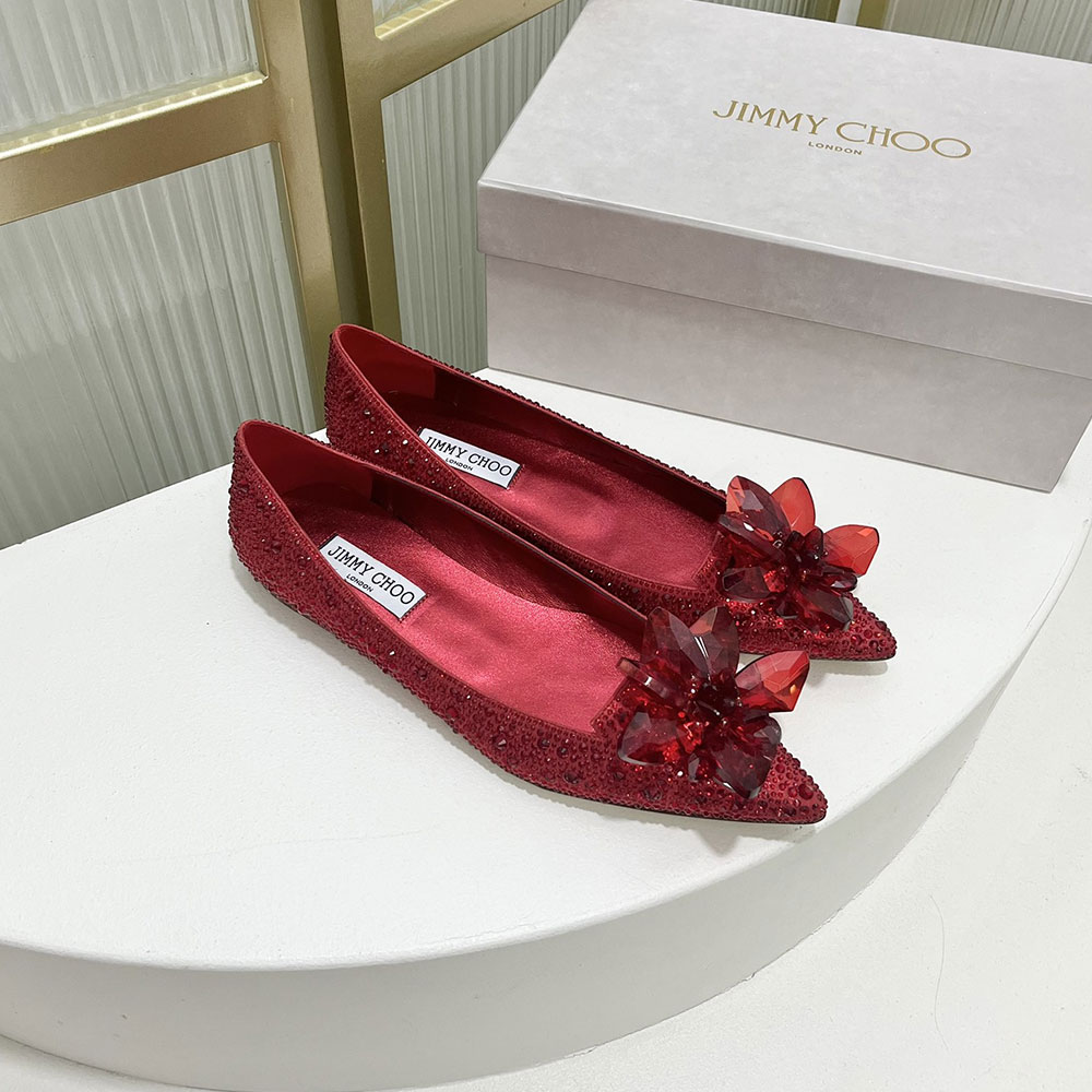 Jimmy Choo Allure Crystal Point Slide Sandal (Replica)