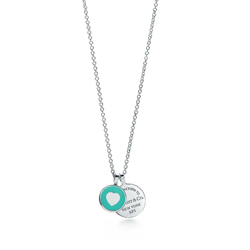 Return To Tiffany Double Round Pendant Necklace Wholesale Valentines Day Gift