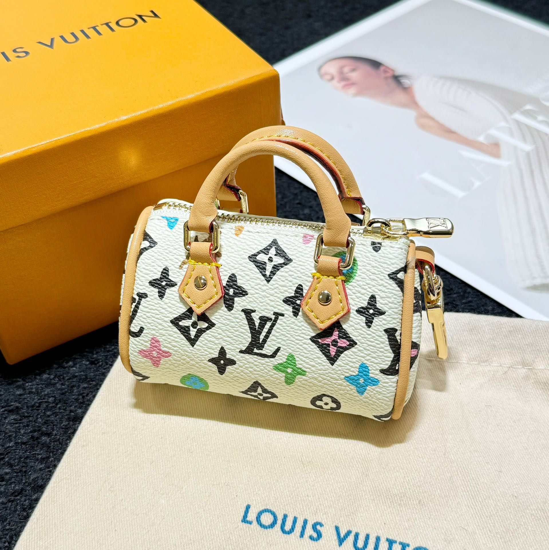 Louis Vuitton Micro Bag Leather Keychain Pendant Accessories
