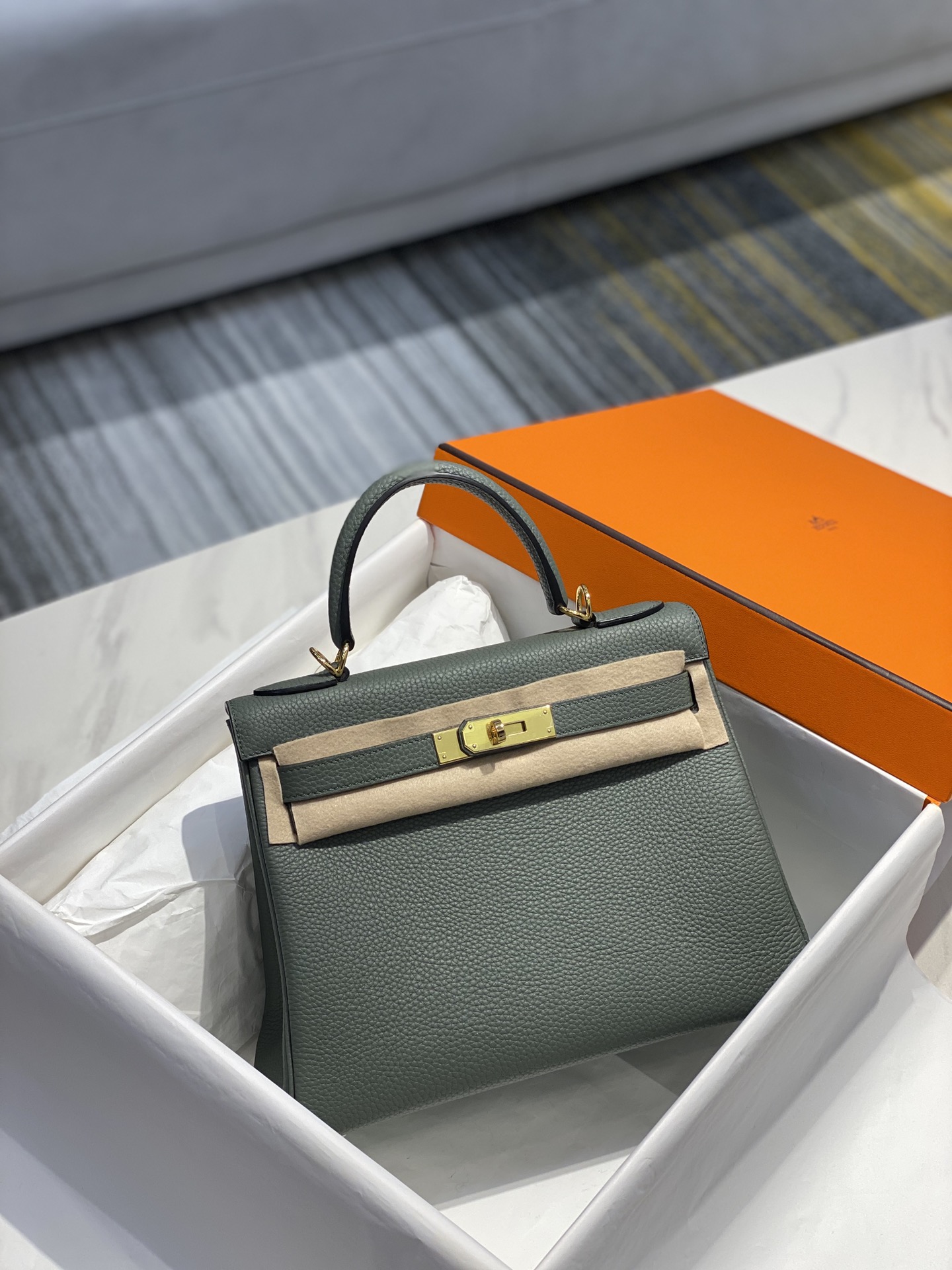 Original Copy Hermes Kelly Togo Leather Handbags More Colors-2