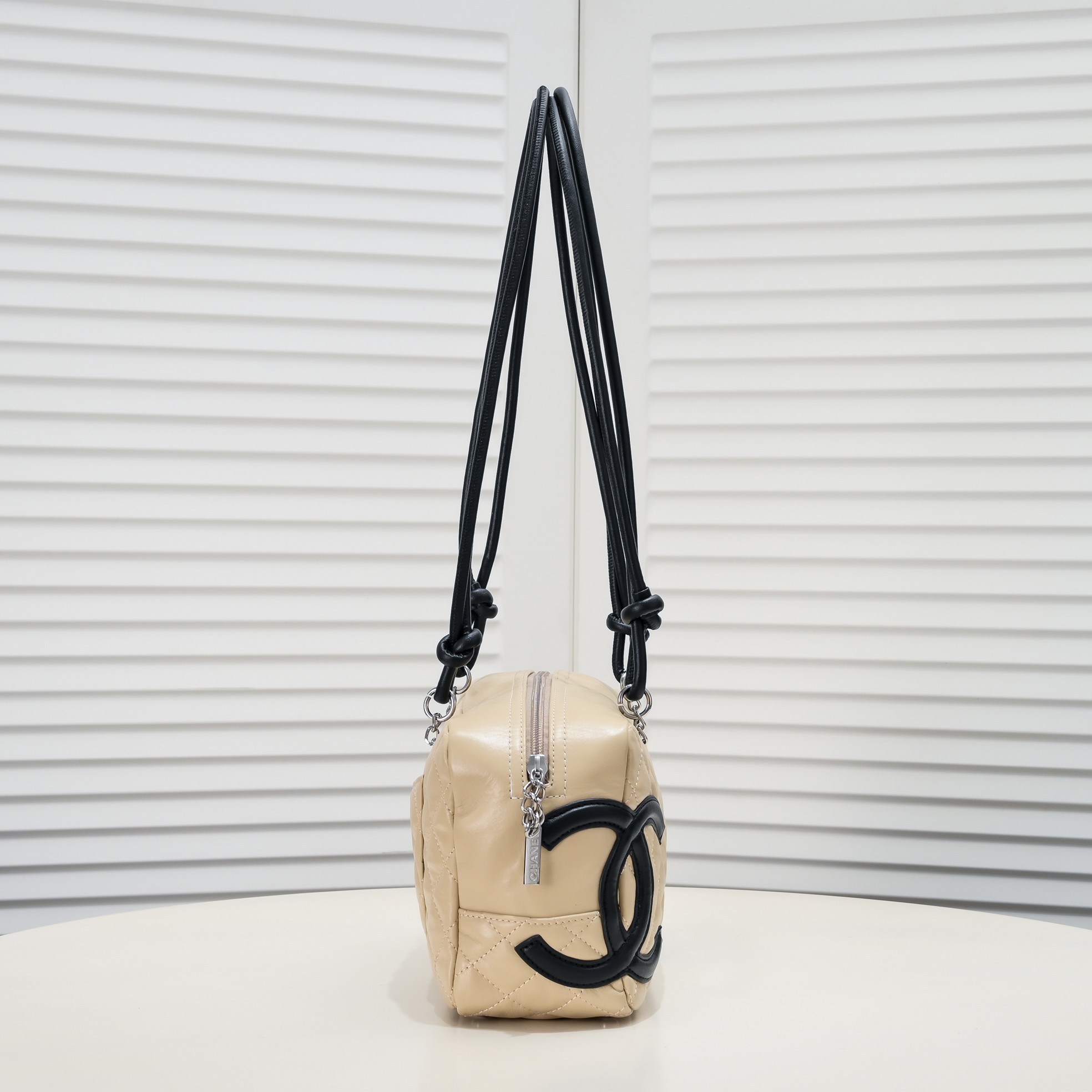 Chanel Ligne Cambon Bowling Bag Large Shoulder Bag Handbag