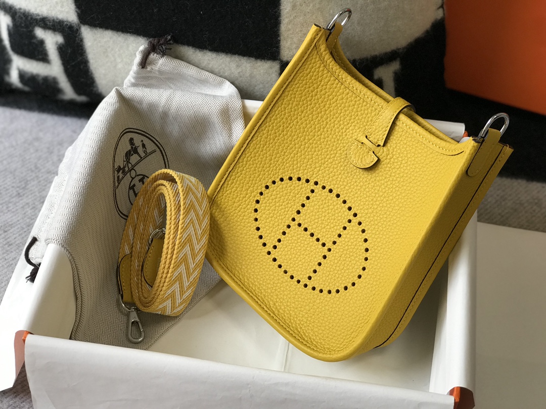 Original Copy Hermes Mini Evelyne Leather Bags More Colors-2