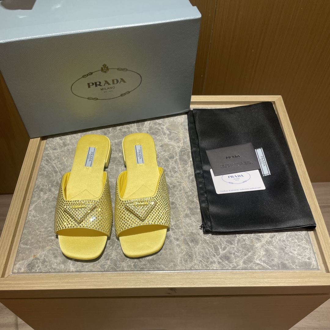 Prada shoes diamond flat bottom 1.5CM sandal 005