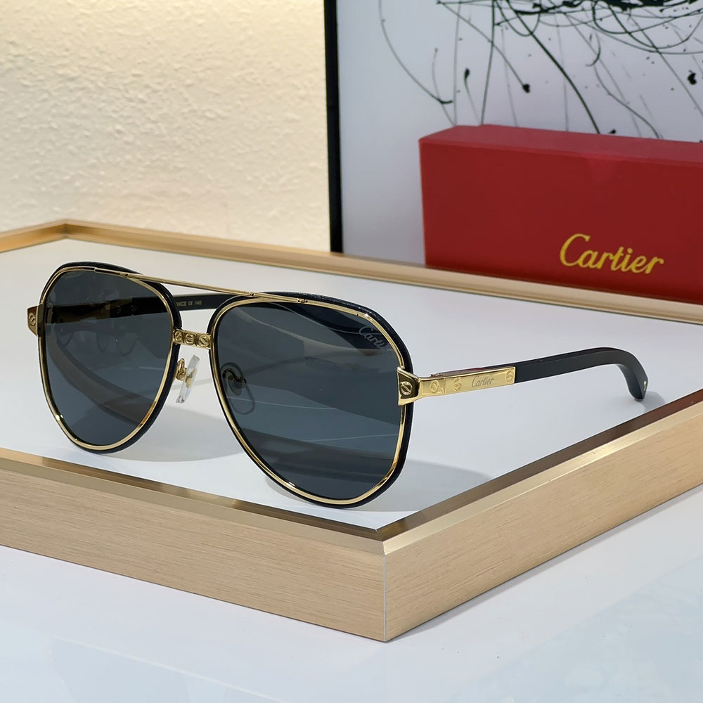 Cartier Aviator Metal Sunglasses Top quality 锛�Replica锛�