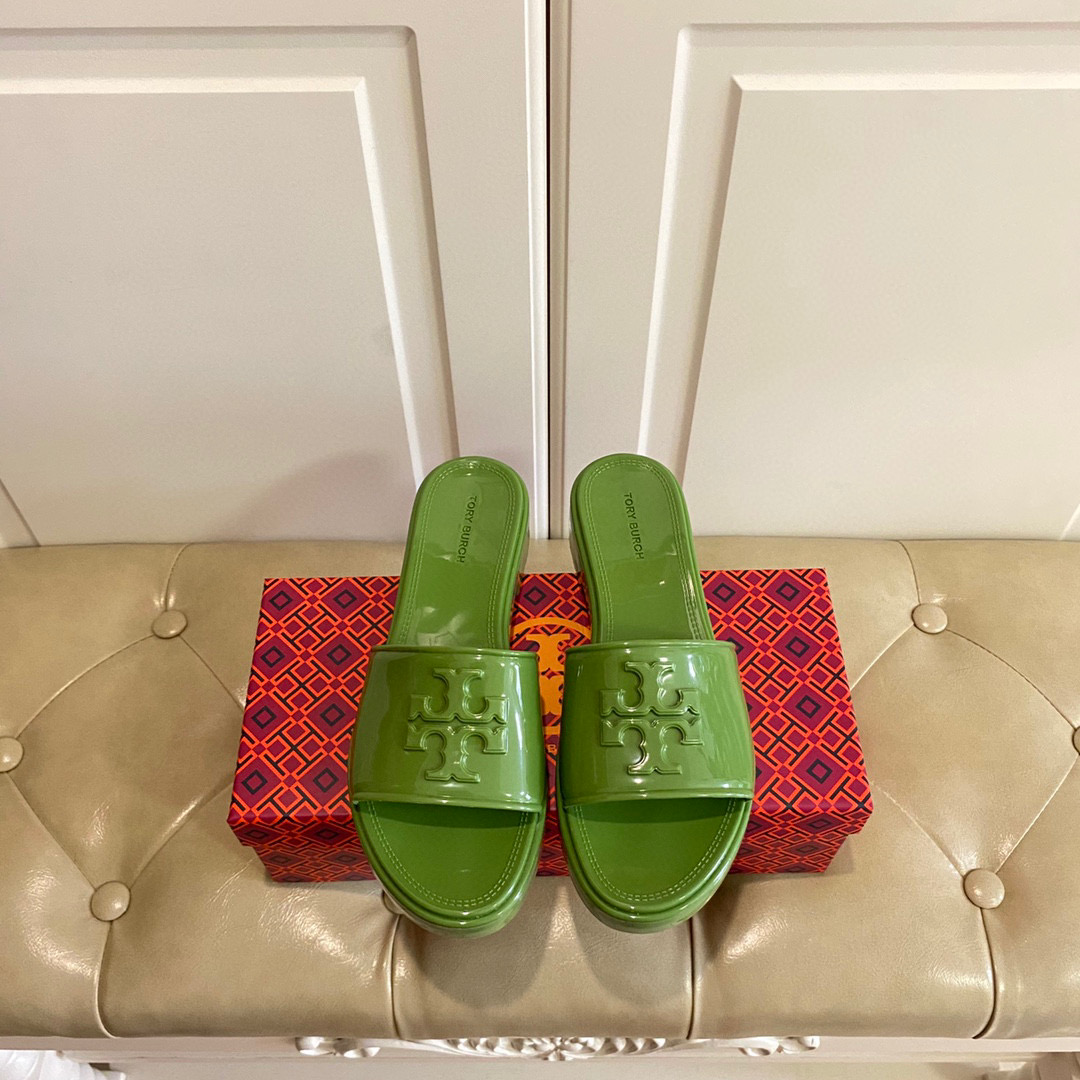 Tory Burch Rubber Fashion Flip-flops Sandals Slide (Replica)