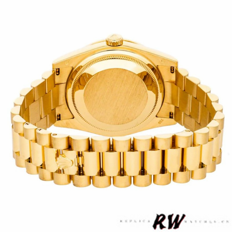 Rolex Day-Date 118388 Champagne Jubilee Diamond Dial Yellow Gold 36MM Unisex Replica Watch