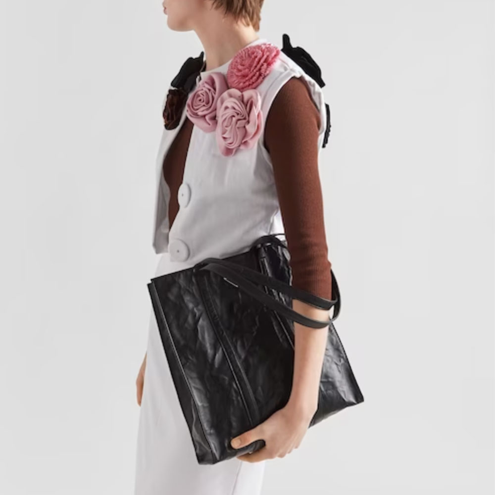 Prada Small Antique Nappa Leather Tote Bag Handbag (Replica)