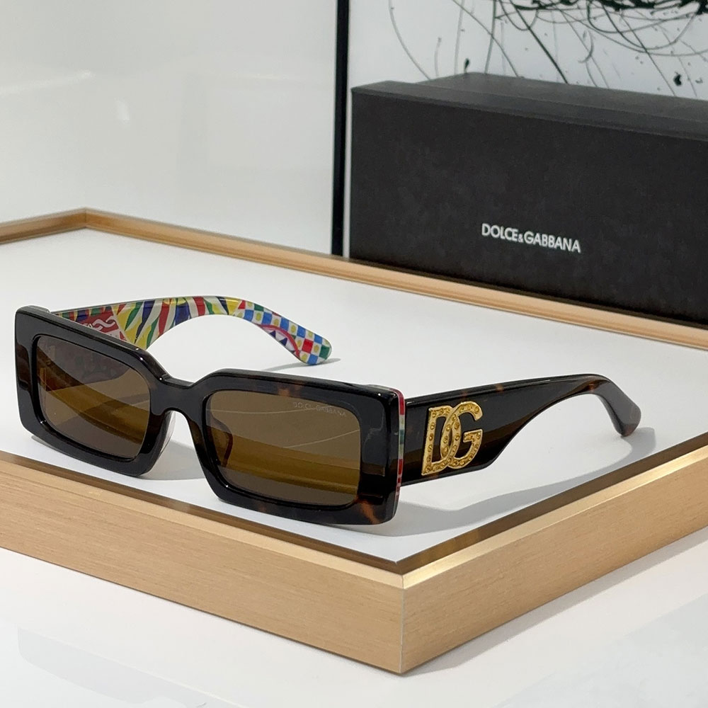 DOLCE & GABBAN DG Small Box Logo Mirror leg Sunglasses Top quality 锛�Replica锛�