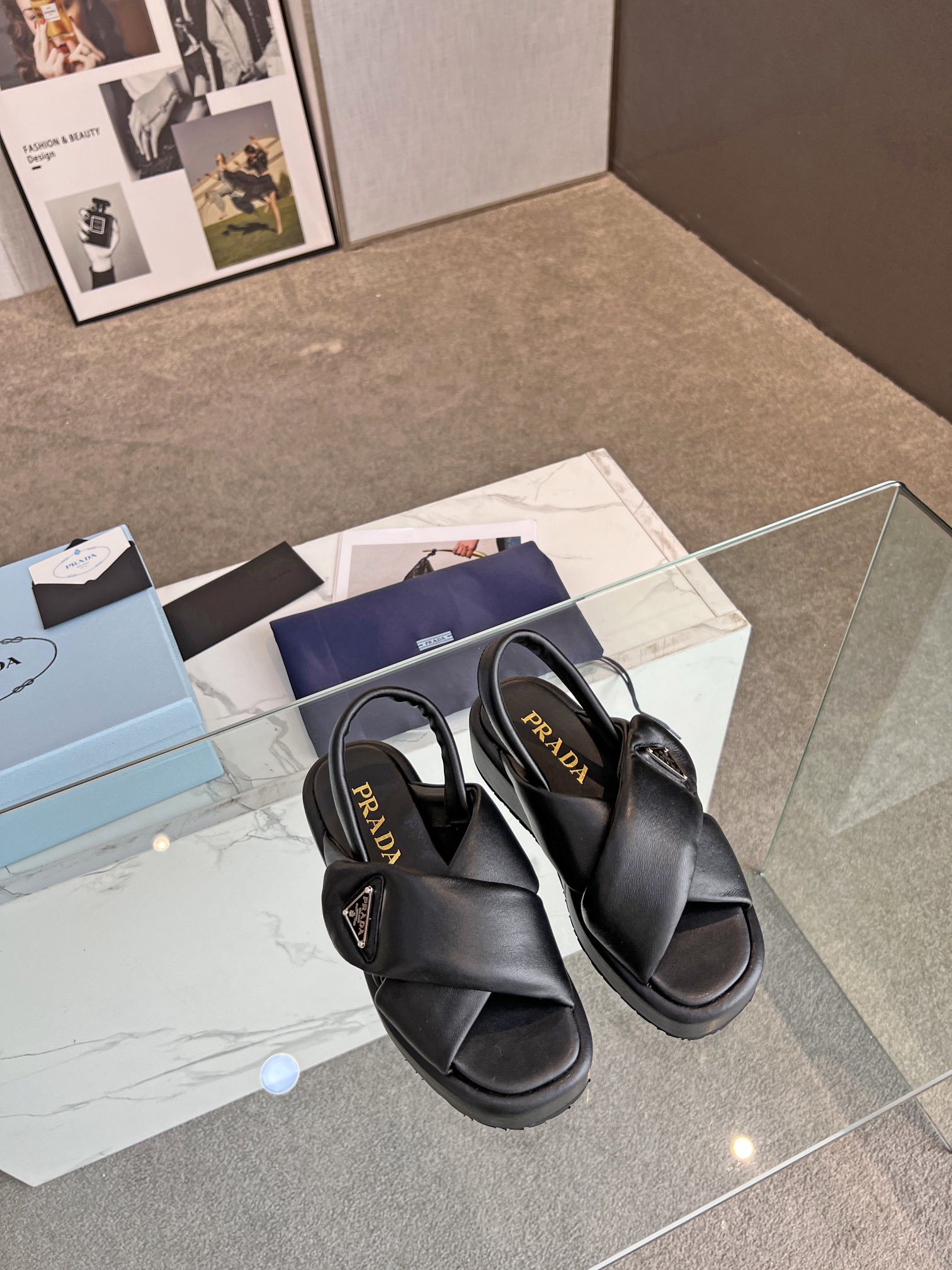 Prada Shoes Bread Women's Sandals