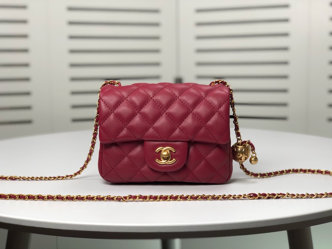 Chanel Cross Body Metal Ball Chain Shoulder Bag Handbag
