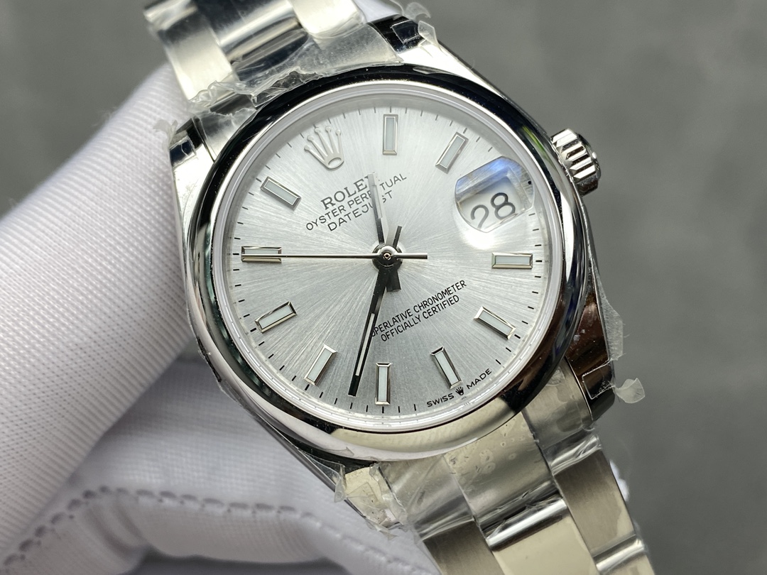 Rolex Datejust 31 Silver Dial Domed Bezel 278240 0005 Women's Watch