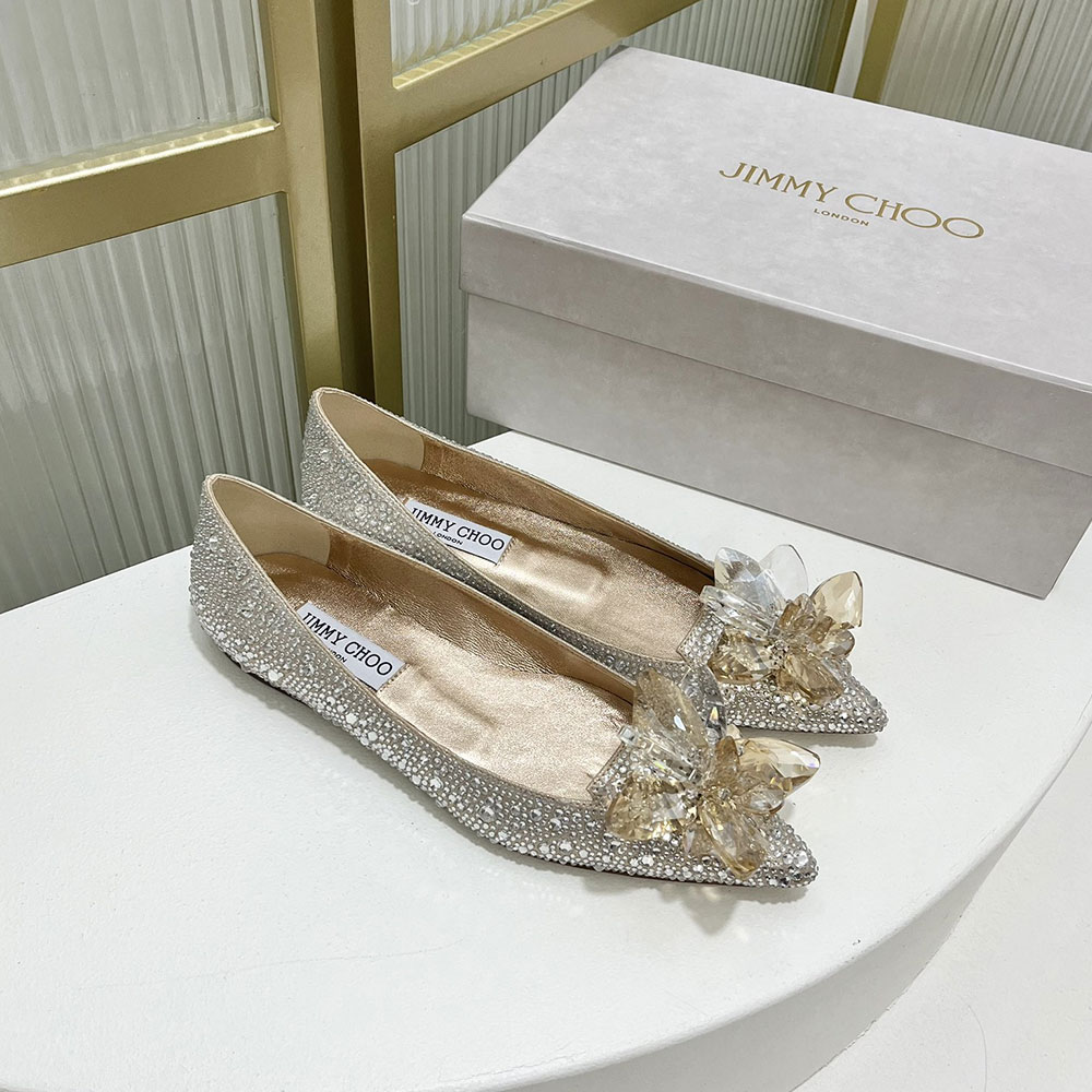 Jimmy Choo Allure Crystal Point Slide Sandal (Replica)