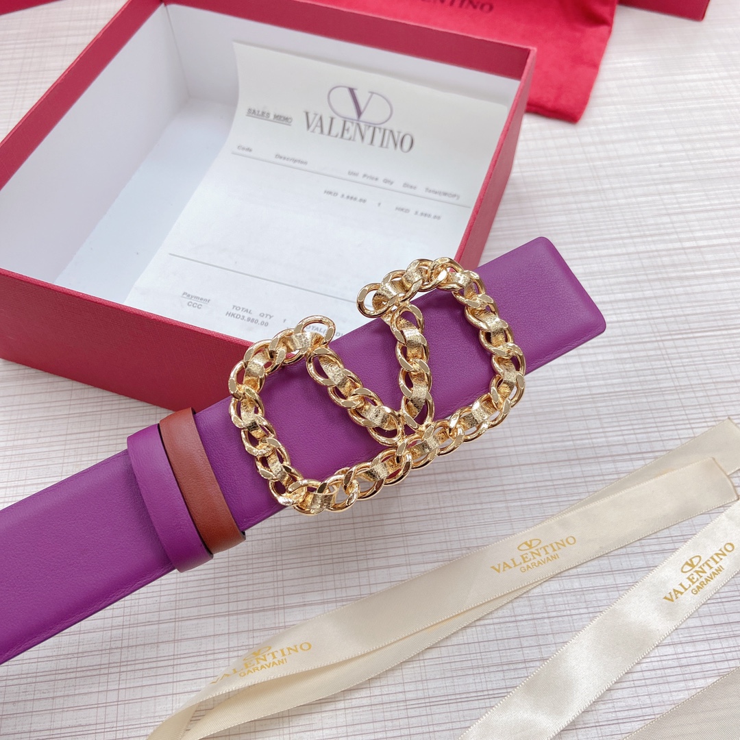 Valentino Leather Belts 1:1 Mirror Version