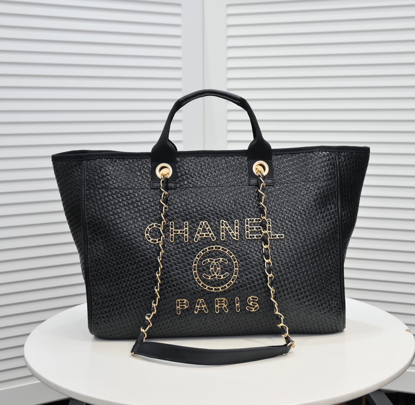 Chanel Cruise Chain Straw Purse Beach Bag Shopping bag Tote Shoulder Bag Handbag