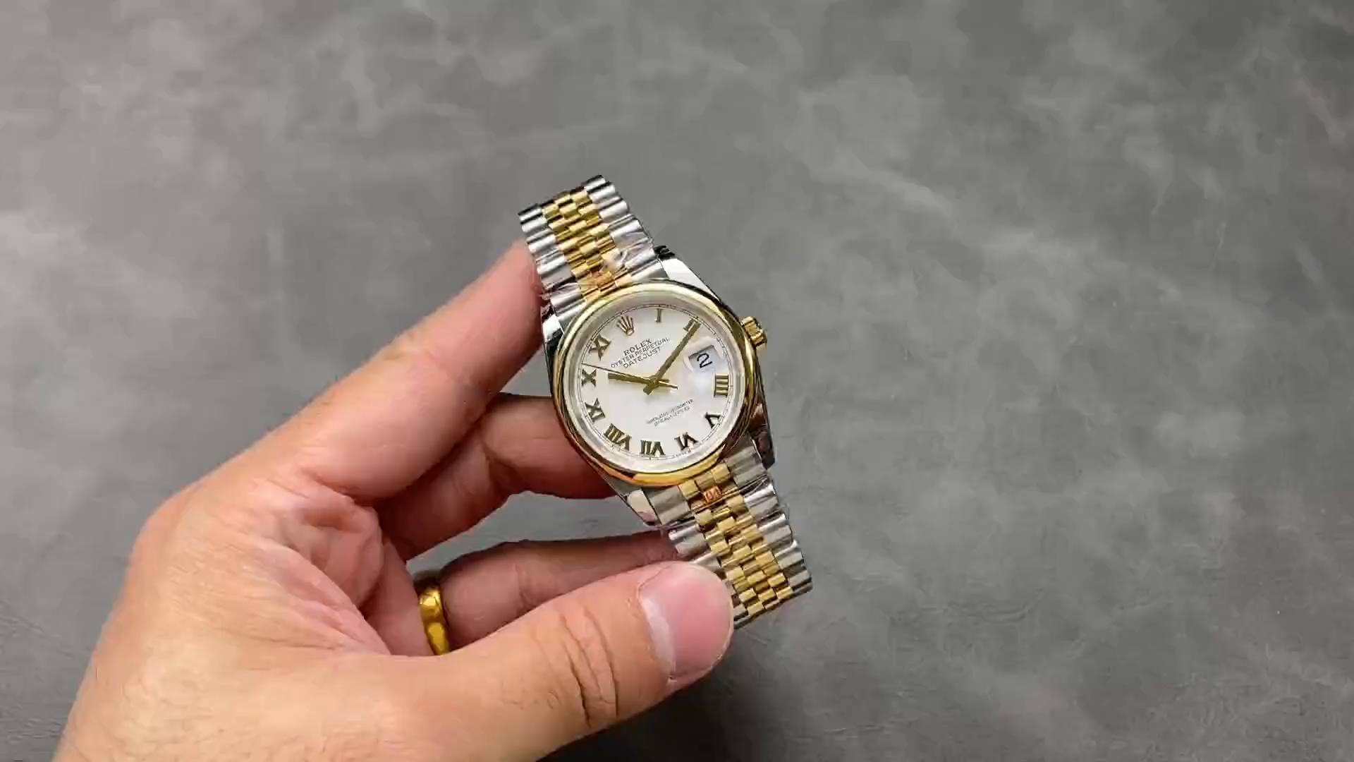 Rolex Datejust 36 Two Tone White Dial Roman Numerals 126203 0029