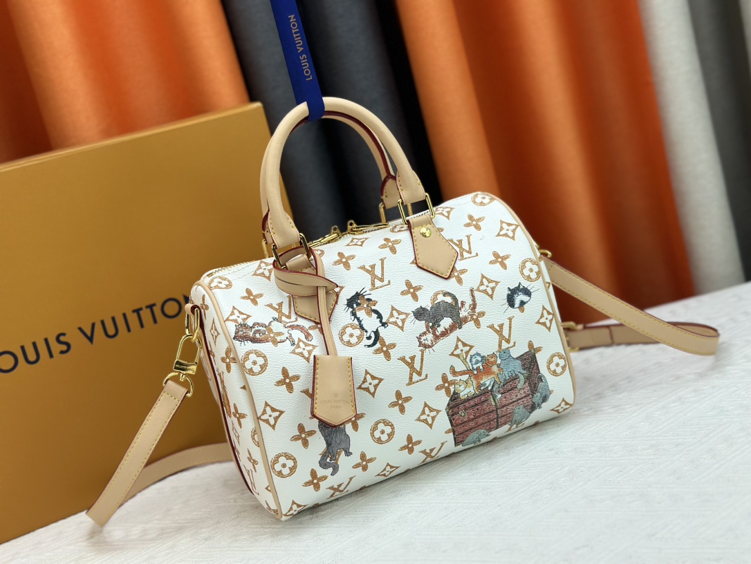 Louis Vuitton Speedy Bandouli猫re 25 Monogram Leather Shoulder Bag Handbag