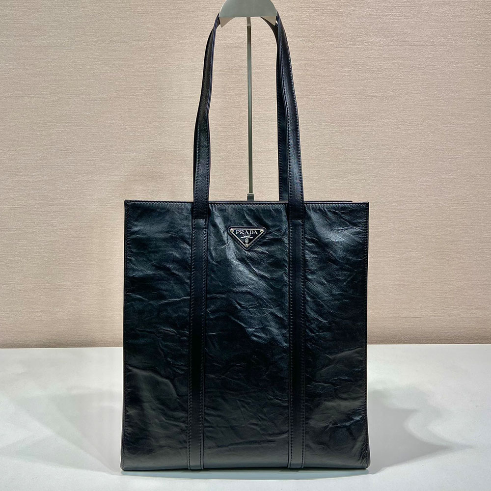 Prada Small Antique Nappa Leather Tote Bag Handbag (Replica)