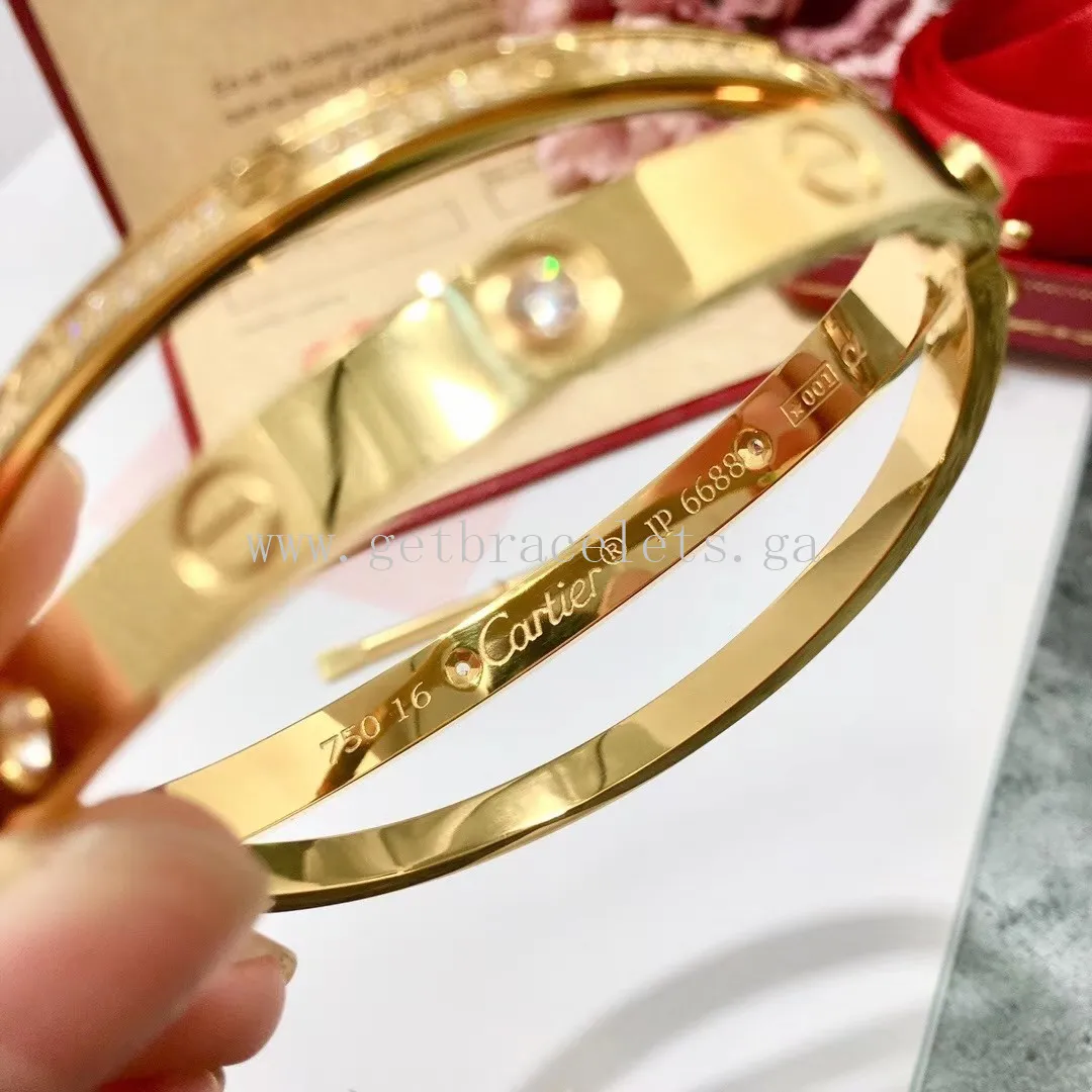 Cartier Double Love Diamond Paved Bracelet White Gold/Yellwo Gold/Rose Gold