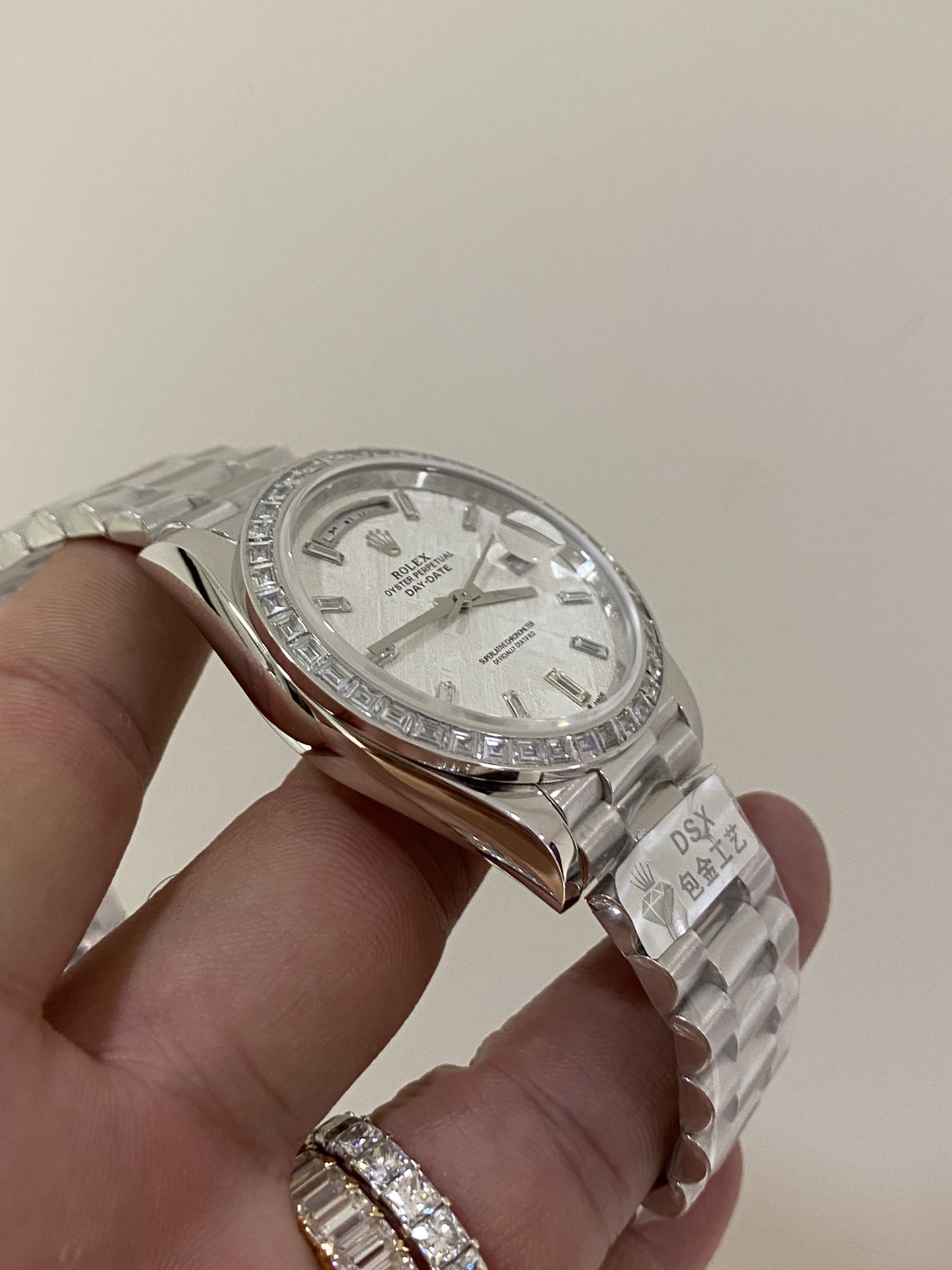 Rolex Day-Date 40 Platinum Meteorite Diamond Dial M228396TBR 0027 Men's Watch