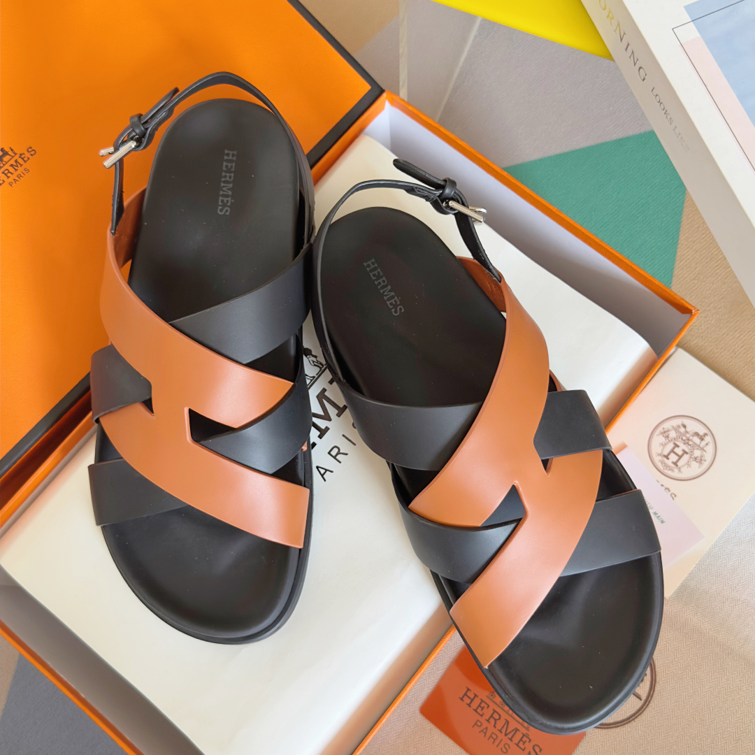 Hermes Shoes Kazimir series couple sandals