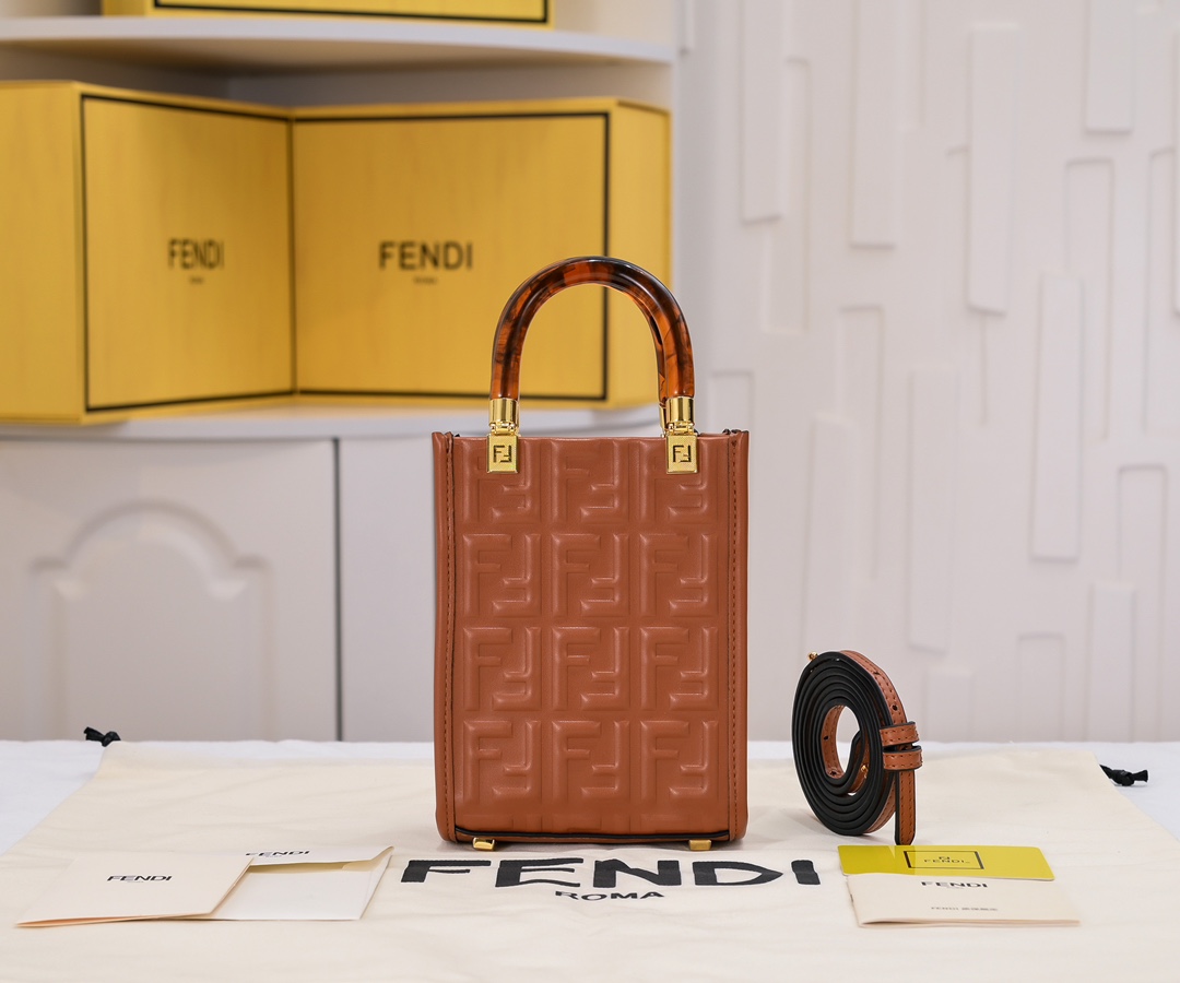 Sunshine Mini Tote Bag Brown 3370 LM041 13cm