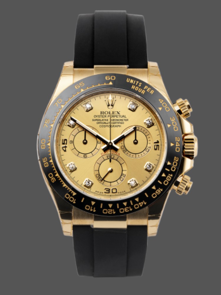 Rolex Daytona 116518LN Diamond Champagne Dial 40mm Mens Replica Watch
