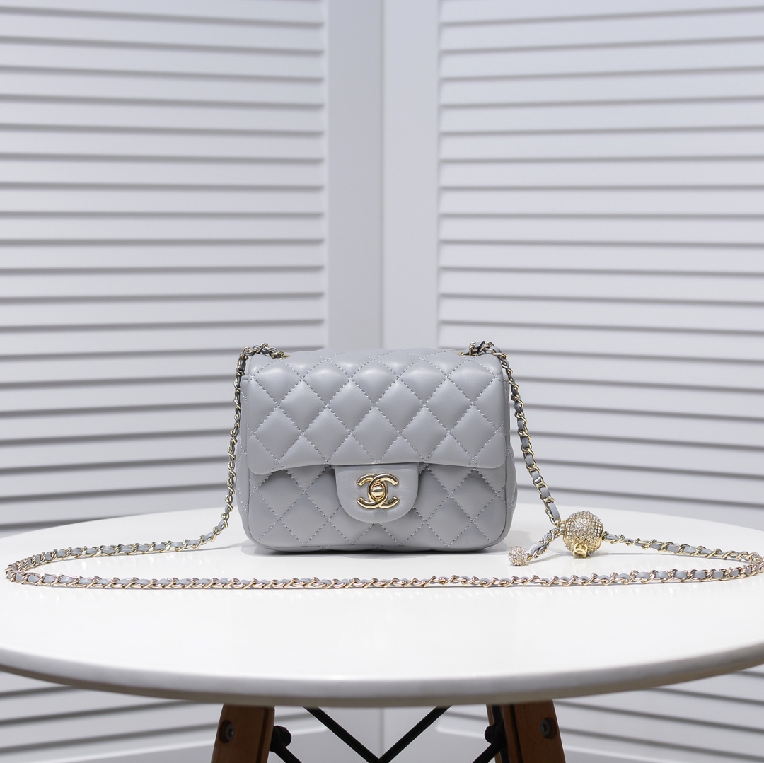 Chanel Classic Bag CF Drill Beads Shoulder Bag Handbag