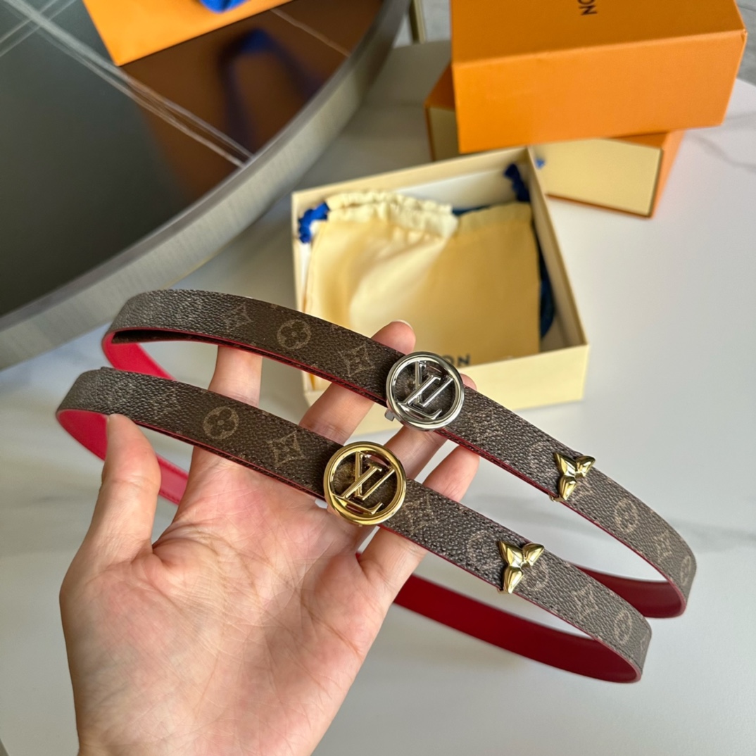 Louis Vuitton LV Leather Belts 1:1 Mirror Version
