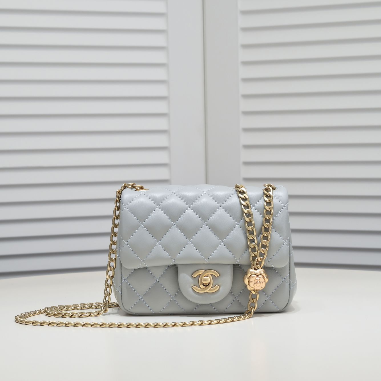 Chanel 23S Camellia Flower Adjustable Buckle Shoulder Bag Handbag