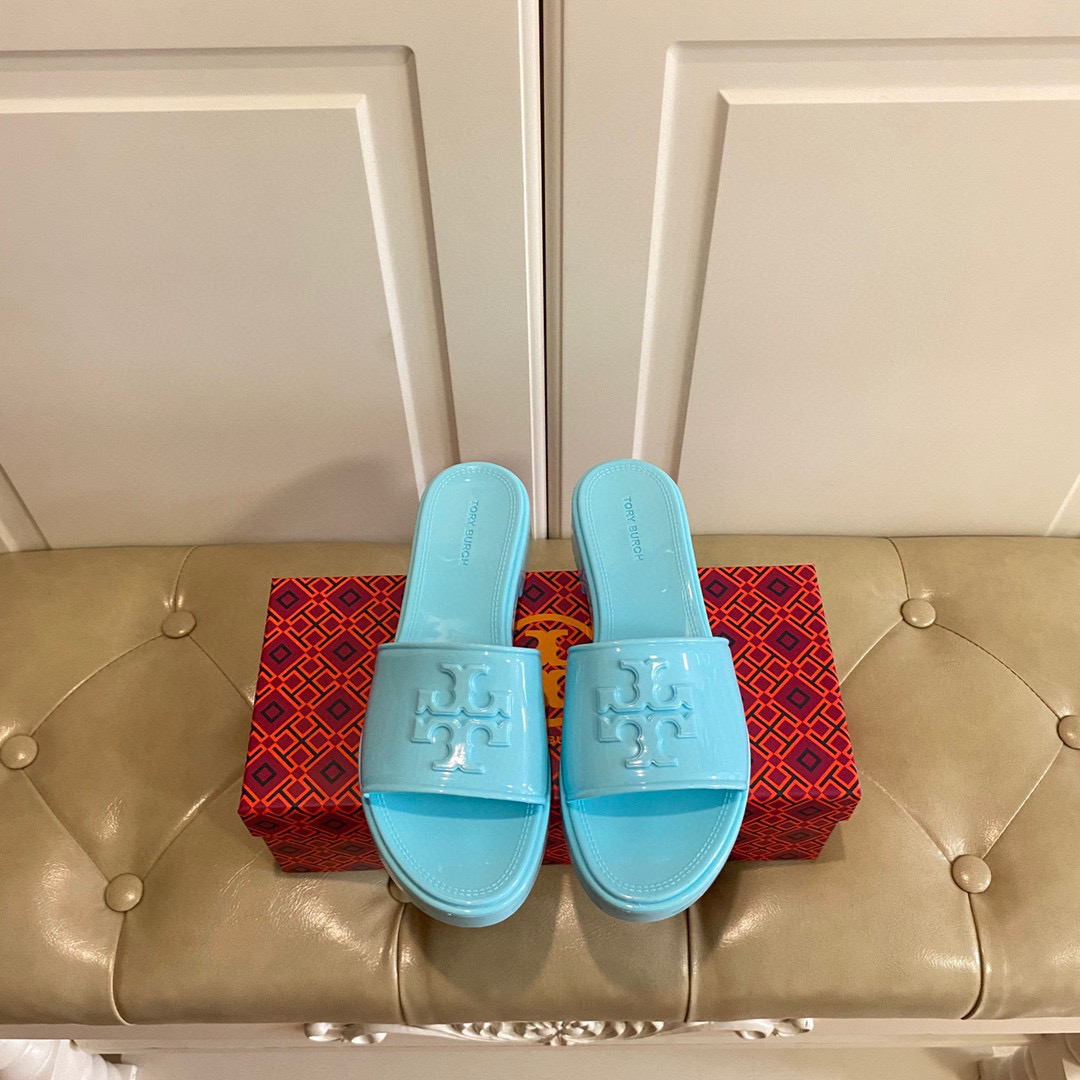 Tory Burch Rubber Fashion Flip-flops Sandals Slide (Replica)