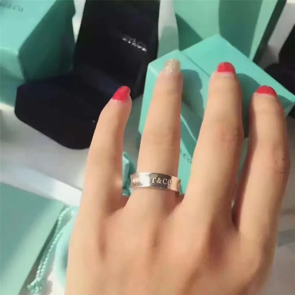 Best Tiffany 1837 Wide/Narrow Couples Rings Modern Wedding Women Meet Fashion GRP01703/GRP05652