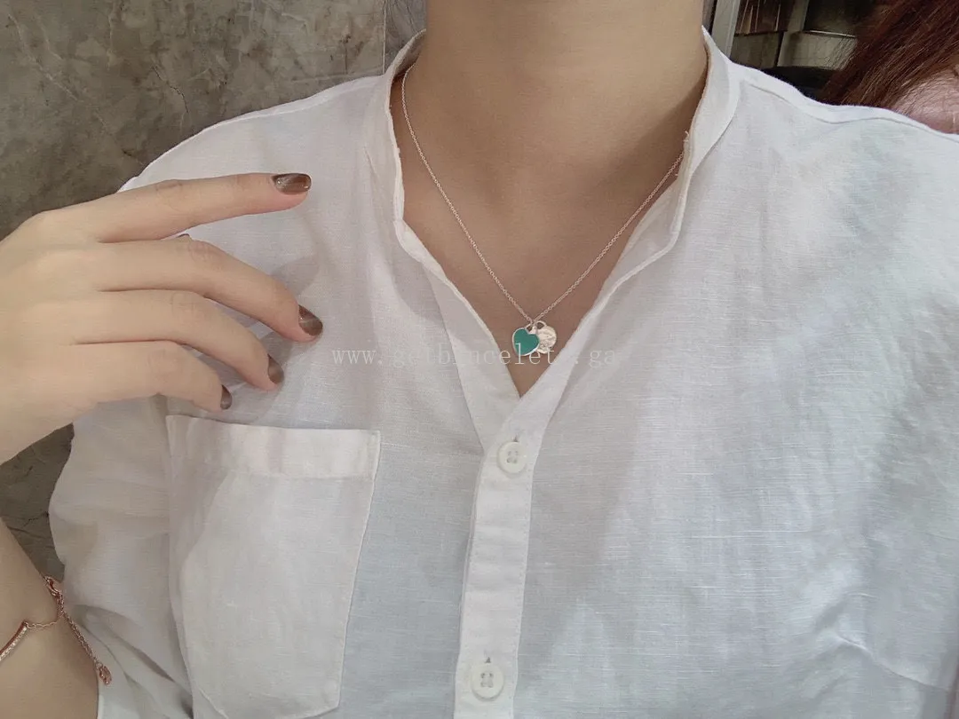 Return to Tiffany Tiffany Blue Double Heart Tag Pendant in Silver Mini