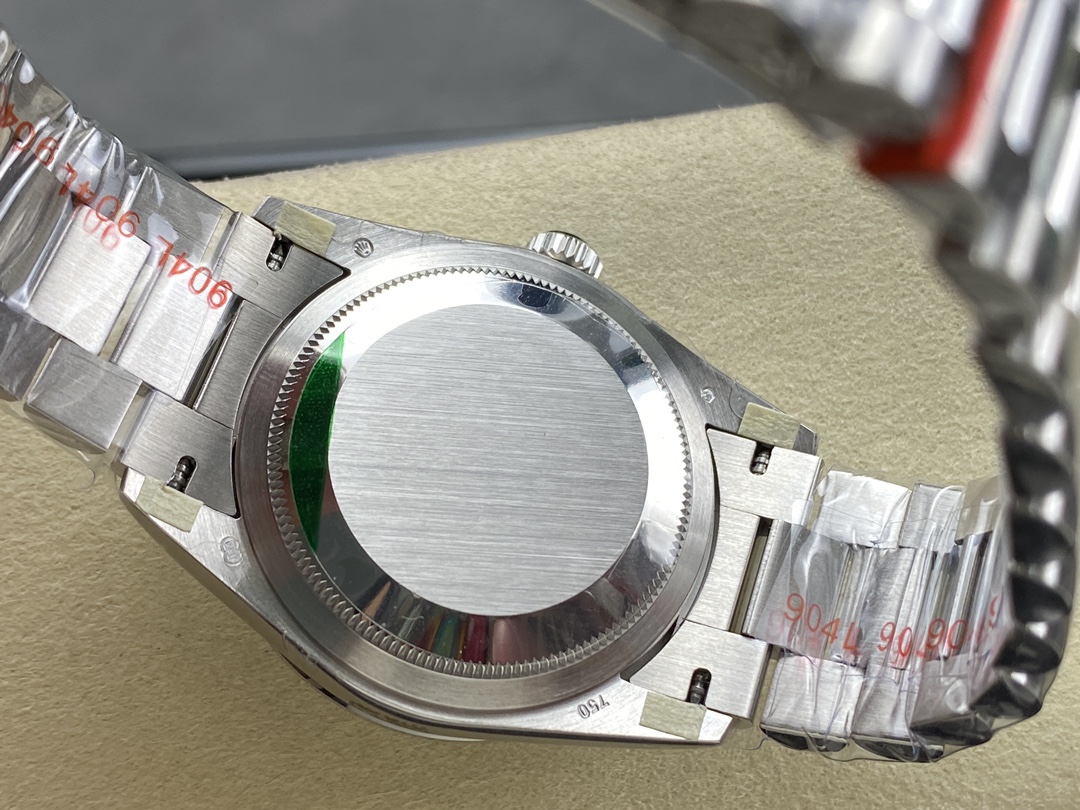 Rolex Day Date 36 Mother of Pearl Dial Diamond Bezel Platinum President m128396tbr 0005