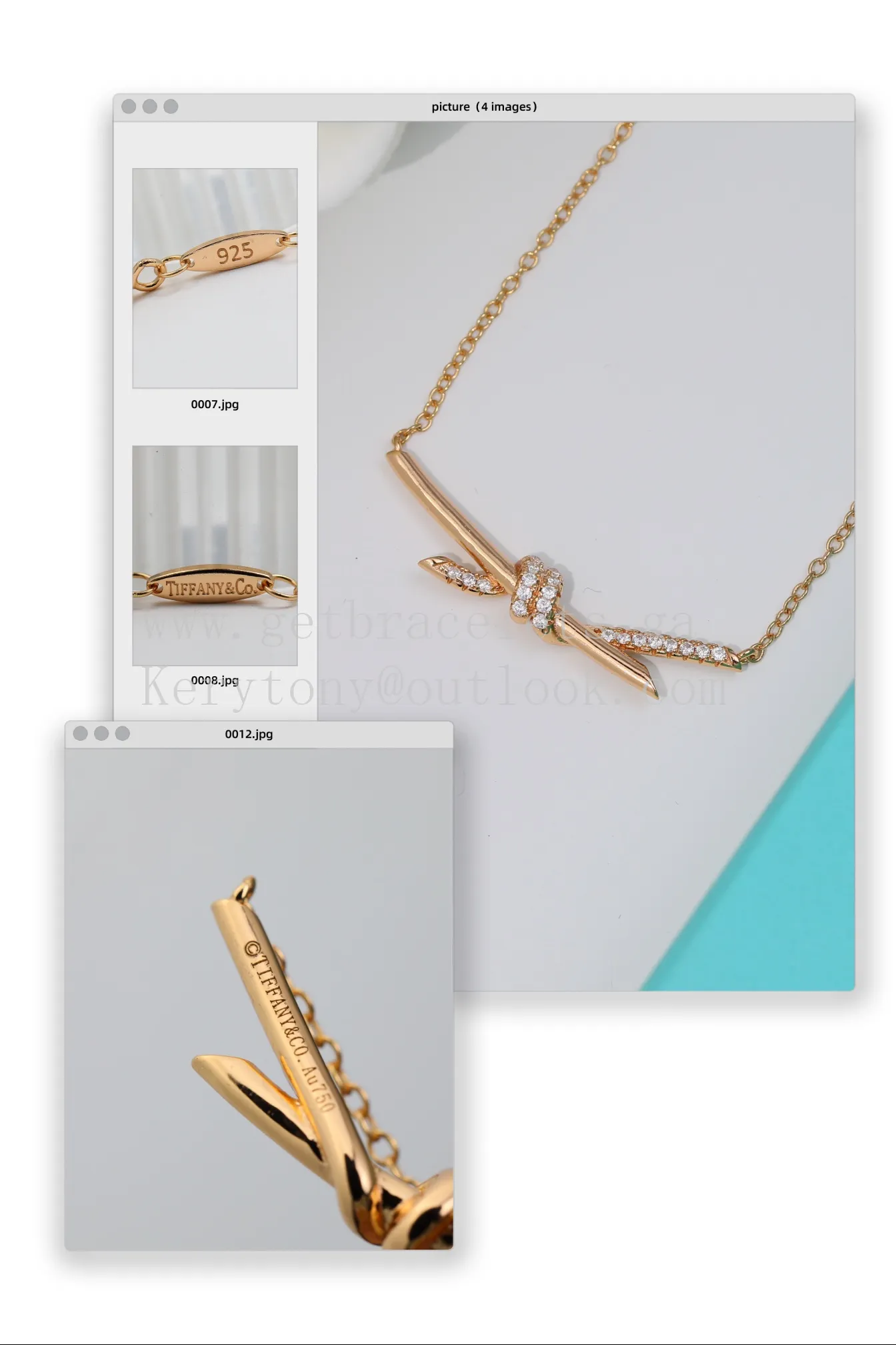 Tiffany Knot Pendant in Yellow Gold/Rose Gold/White Gold With Diamonds