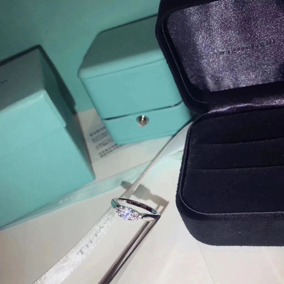 Tiffany Harmony Narrow Diamonds Setting Ring Wedding Women’s Latest Style GRP07688
