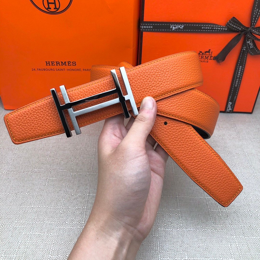 Hermes H Belt Buckle & Reversible Brown For Women, Women Belt 380MM