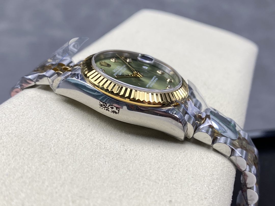 Rolex Datejust 31mm Stainless Steel and Yellow Gold 278273 0003 Green Jubilee