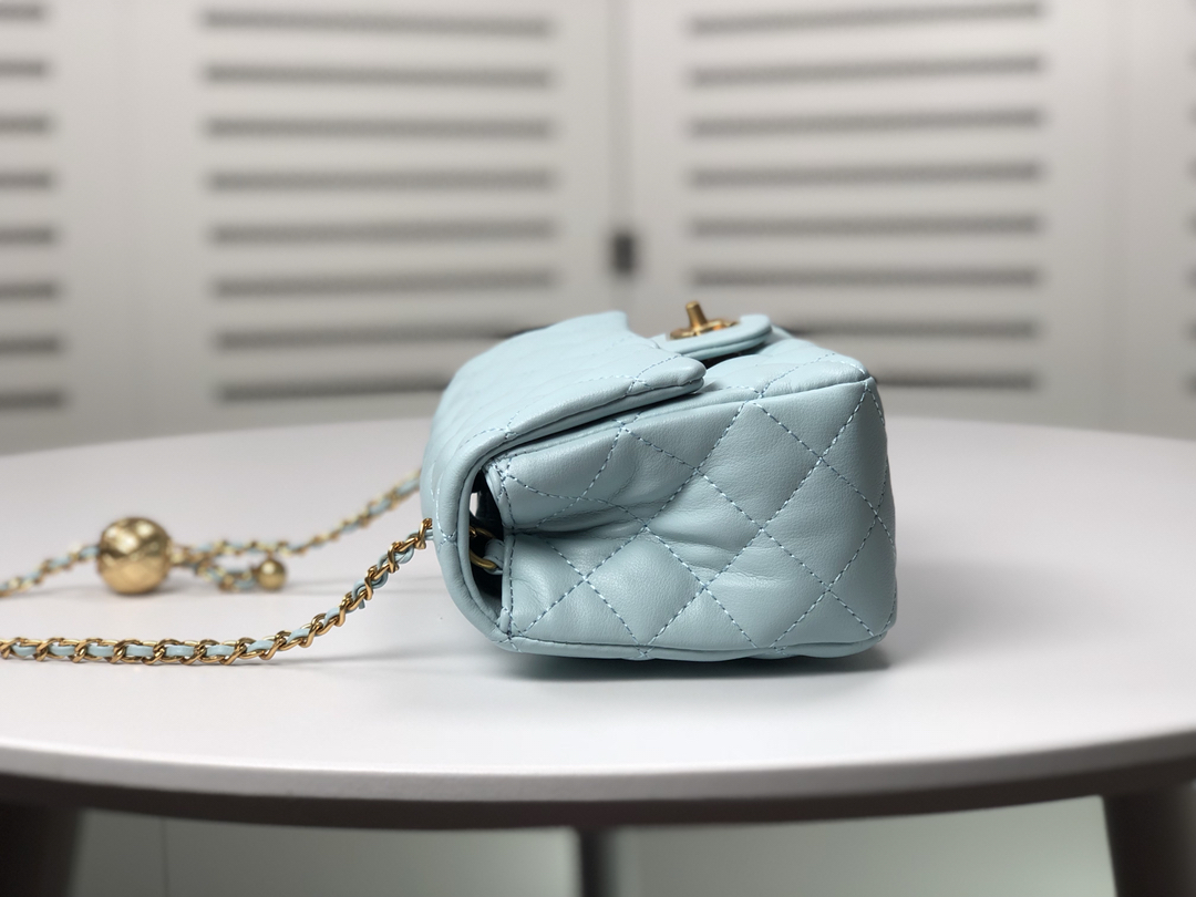 Chanel Cross Body Metal Ball Chain Shoulder Bag Handbag