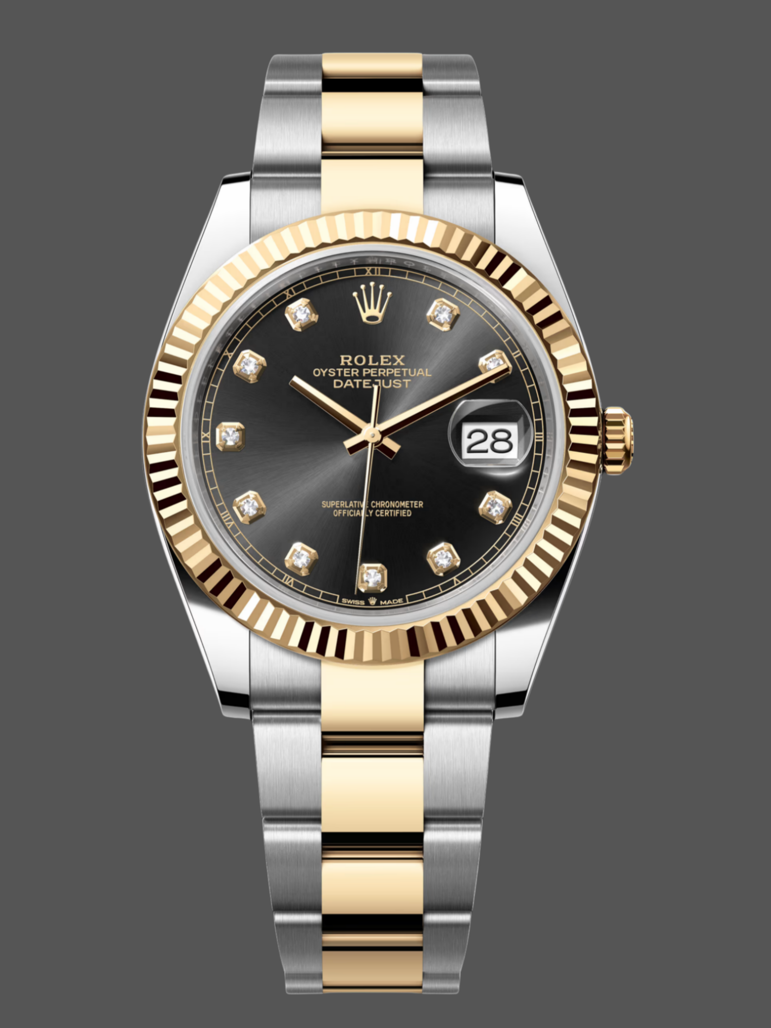 Rolex Datejust 41 Black Diamond Dial M126333 0005 Men's Watch
