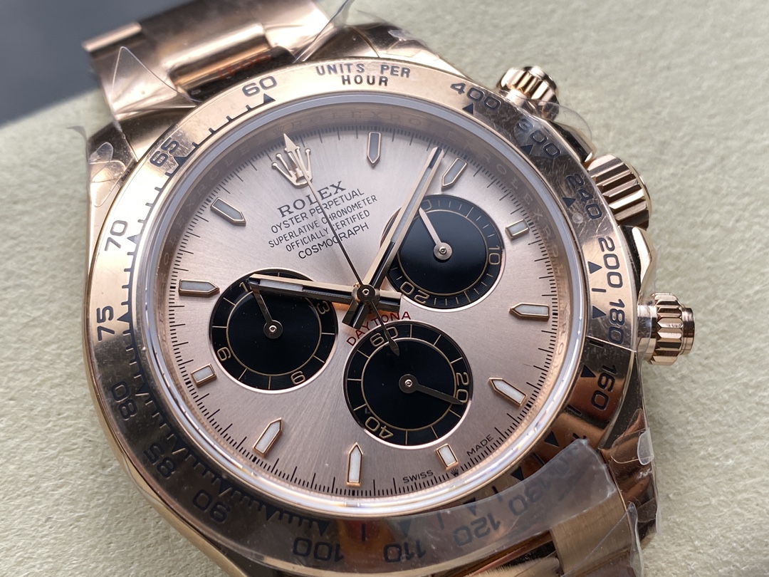 Rolex Daytona 126505 Everose Gold Sundust Panda Dial 40MM Mens Replica Watch