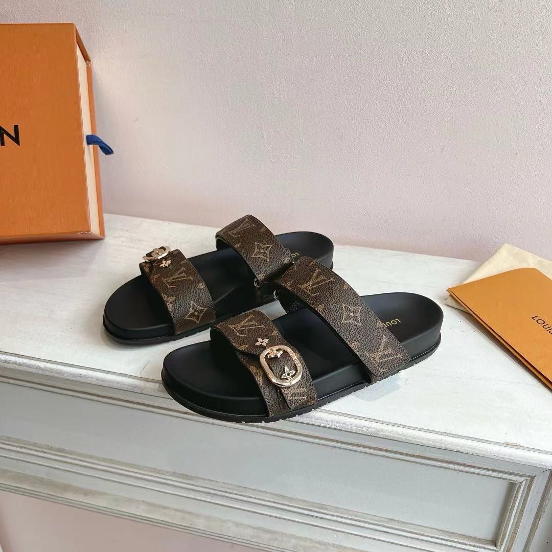 Louis Vuitton Shoes Summer sailboat series couple slippers
