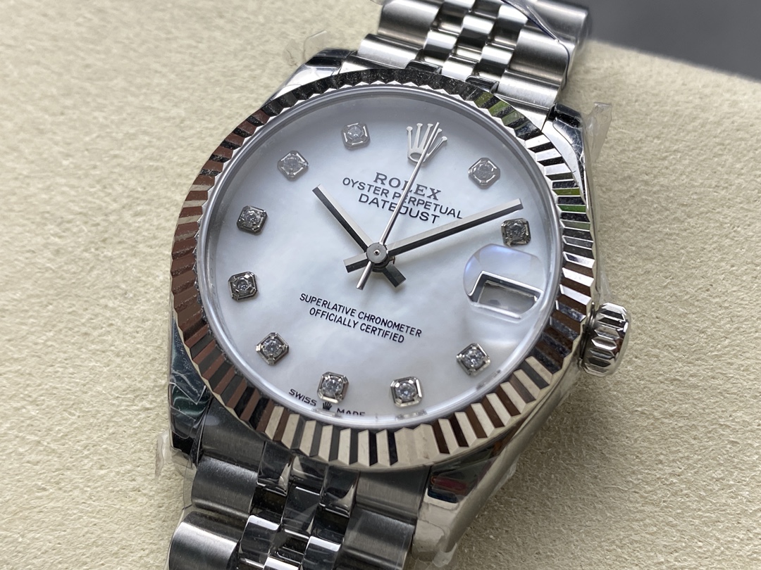 Rolex Datejust 31 Steel & 18K White Gold 278274 0006 Women's Watch