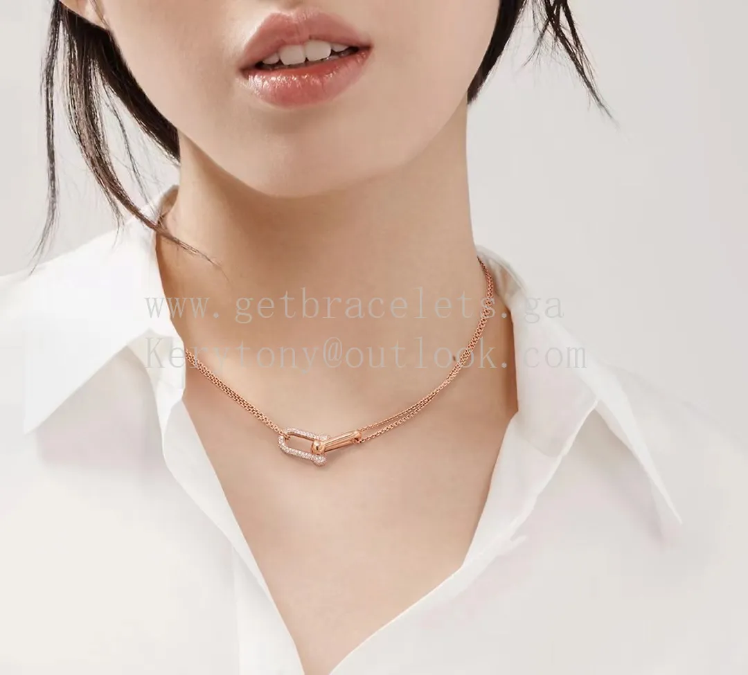 Tiffany HardWear Double Link Pendant Yellow Gold/White Gold/Rose Gold
