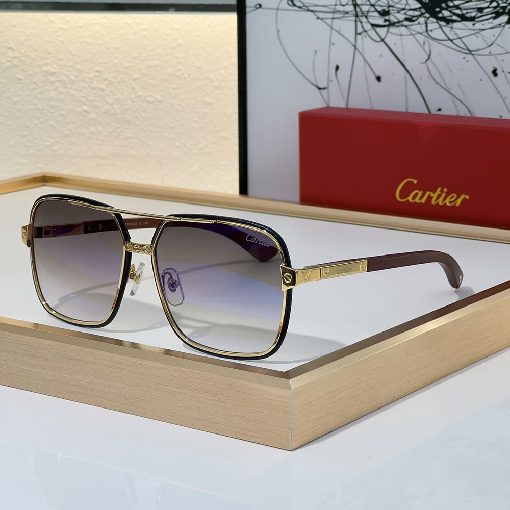 Cartier Metal Side Color Matching Aviator Sunglasses Top quality 锛�Replica锛�