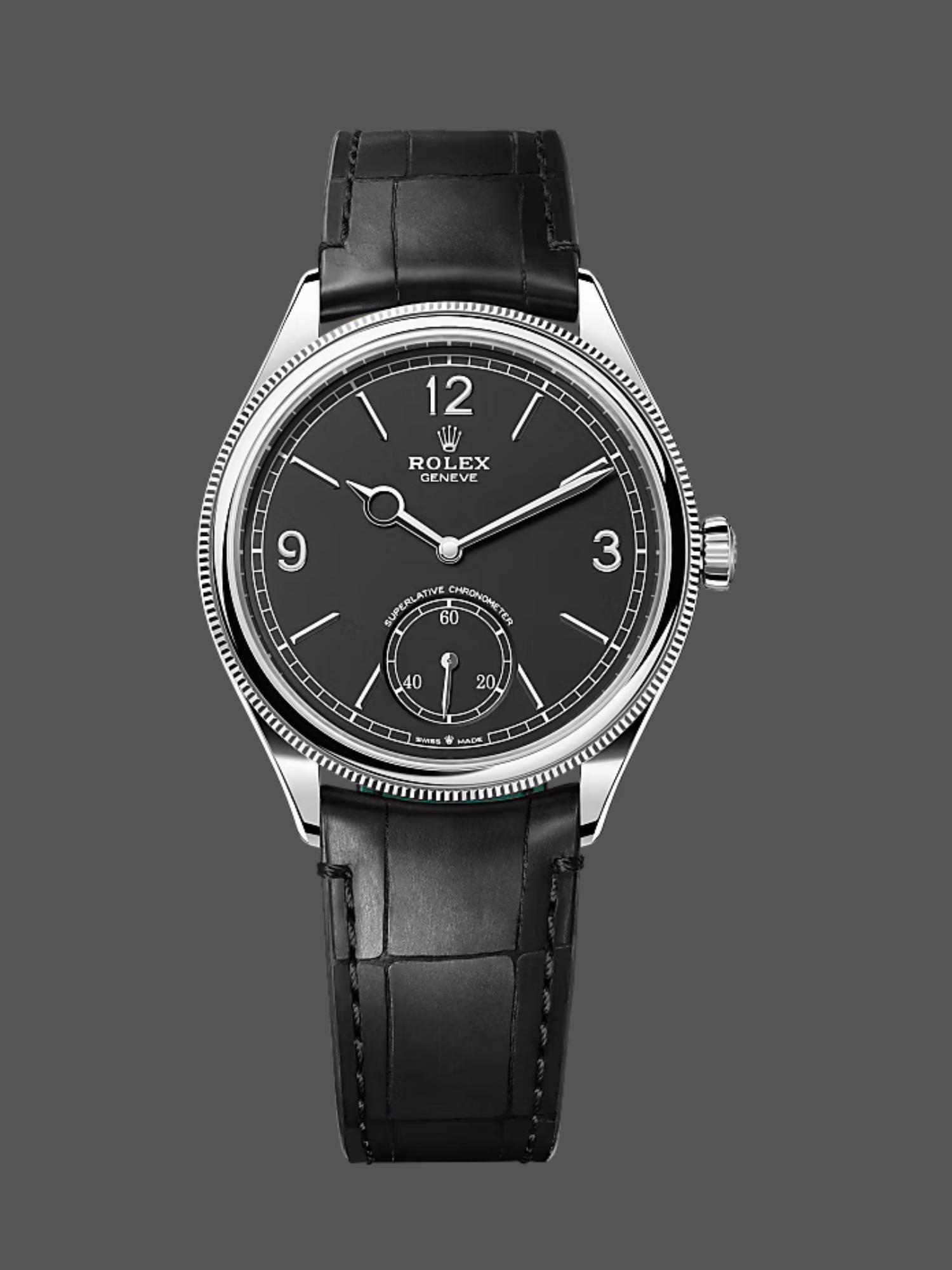 Rolex 1908 Black Dial 52509 0002 39 mm Replica Watch